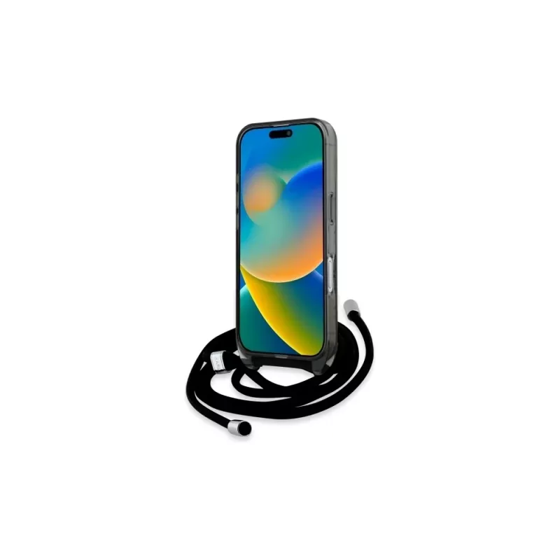 Karl Lagerfeld KLHMP16SHCKCKLCK Funda rígida negra para iPhone 16 6,1