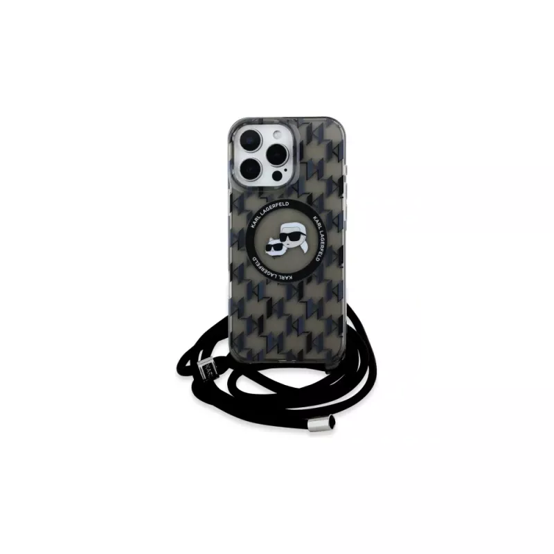 Karl Lagerfeld KLHMP16XHCKCKLCK Funda rígida negra para iPhone 16 Pro Max 6,9