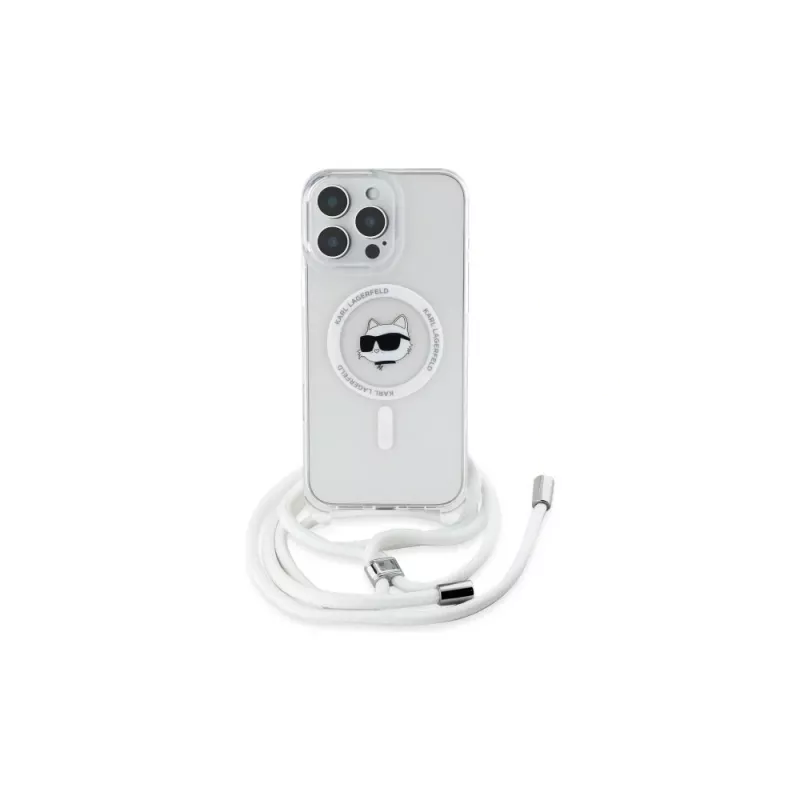 Karl Lagerfeld KLHMP16LHCCHNT Funda rígida transparente para iPhone 16 Pro 6.3