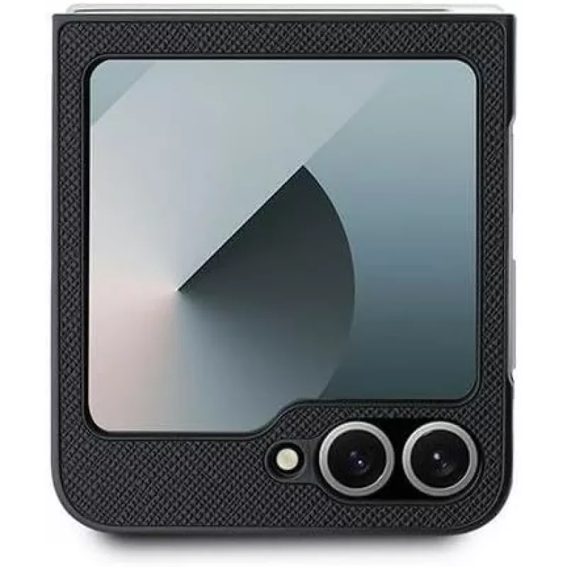 Karl Lagerfeld KLHCZF6SAPKCNPK Funda Saffiano Metal Pin para Samsung Galaxy Z Flip6 / Z Flip7 FE, negra