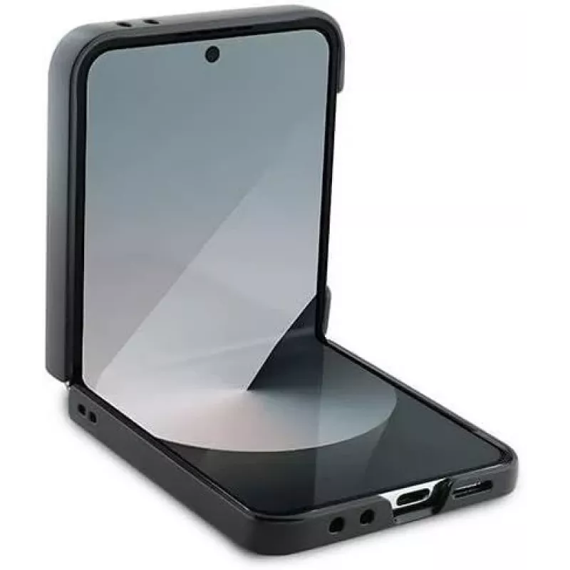 Karl Lagerfeld KLHCZF6SAPKCNPK Funda Saffiano Metal Pin para Samsung Galaxy Z Flip6 / Z Flip7 FE, negra