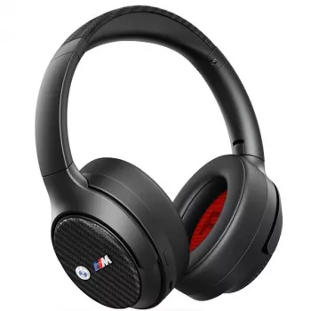 Auriculares Bluetooth over-ear BMW ANC con logotipos metálicos - Negro