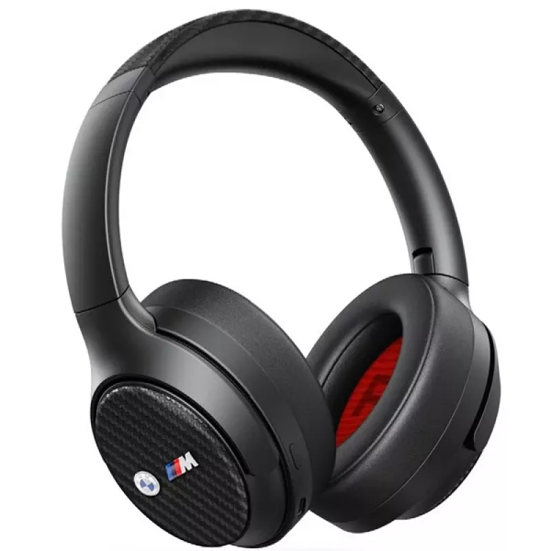 Auriculares Bluetooth over-ear BMW ANC con logotipos metálicos - Negro
