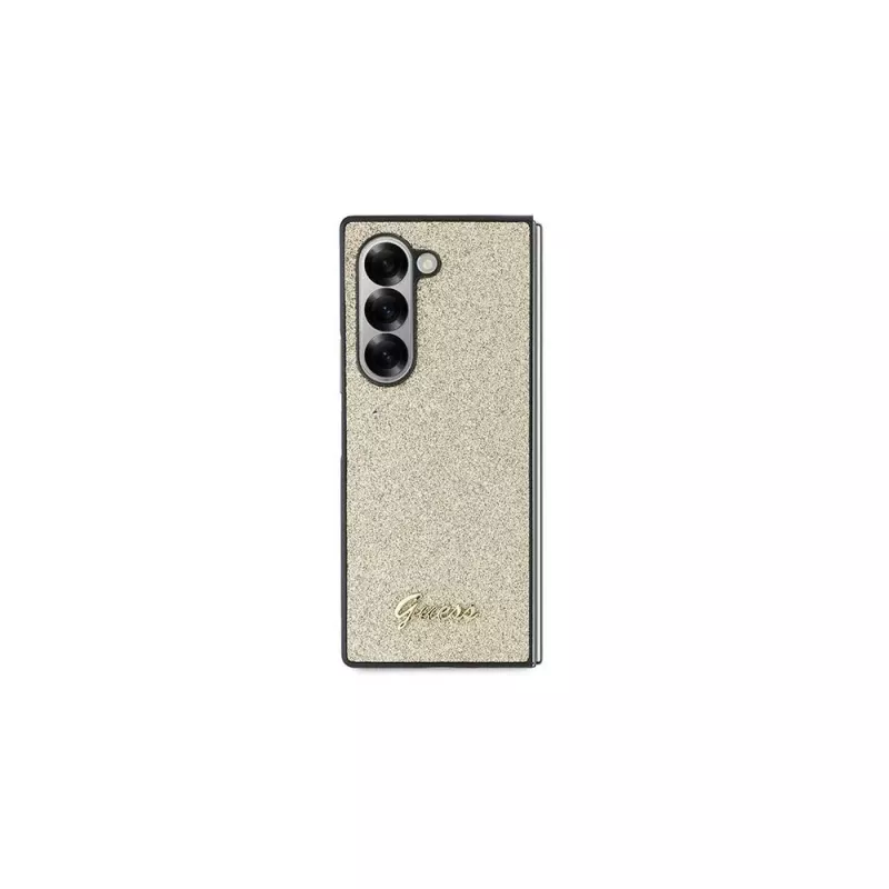 Guess Funda para móvil Glitter Script para Samsung Galaxy Z Fold6 - Oro