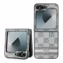 DKNY DKHCZF6PCPTSSE Protección trasera cuadros con rayas - Beige para Samsung Galaxy Z Flip6 F741 / Z Flip7 FE
