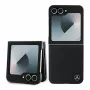 Mercedes-Benz MEHMZF623RBGVK Funda MagSafe de piel efecto madera para Samsung Galaxy Z Flip6 / Z Flip7 FE - Negro