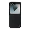 Mercedes-Benz MEHMZF623RBGVK Funda MagSafe de piel efecto madera para Samsung Galaxy Z Flip6 / Z Flip7 FE - Negro
