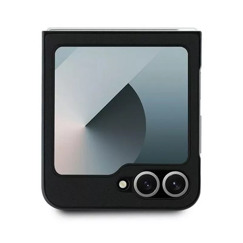Mercedes-Benz MEHMZF623RBGVK Funda MagSafe de piel efecto madera para Samsung Galaxy Z Flip6 / Z Flip7 FE - Negro