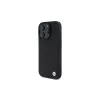 BMW BMHMP16X23RDDK Funda rígida Sign Leather Diamond Metal Logo MagSafe para iPhone 16 Pro Max 6,9 inch - Negro