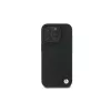 BMW BMHMP16X23RDDK Funda rígida Sign Leather Diamond Metal Logo MagSafe para iPhone 16 Pro Max 6,9 inch - Negro