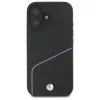 BMW Funda rígida MagSafe Sign Leather Textured And Line para Apple iPhone 16 6,1