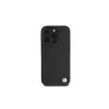BMW BMHMP16L23RTPK Funda rígida Sign Leather Half Textured And Circle MagSafe para iPhone 16 Pro 6,3