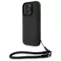 BMW Funda rígida Signature Leather Wordmark Cord para Apple iPhone 16 Pro 6,3