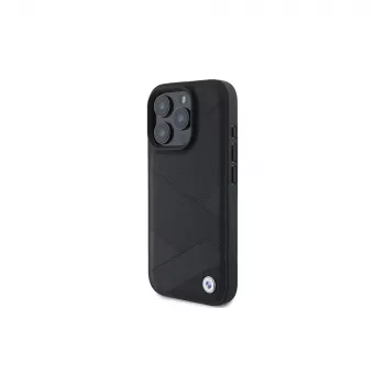 BMW Funda rígida Sign Leather Crossing Lines Pattern para Apple iPhone 16 Pro 6,3