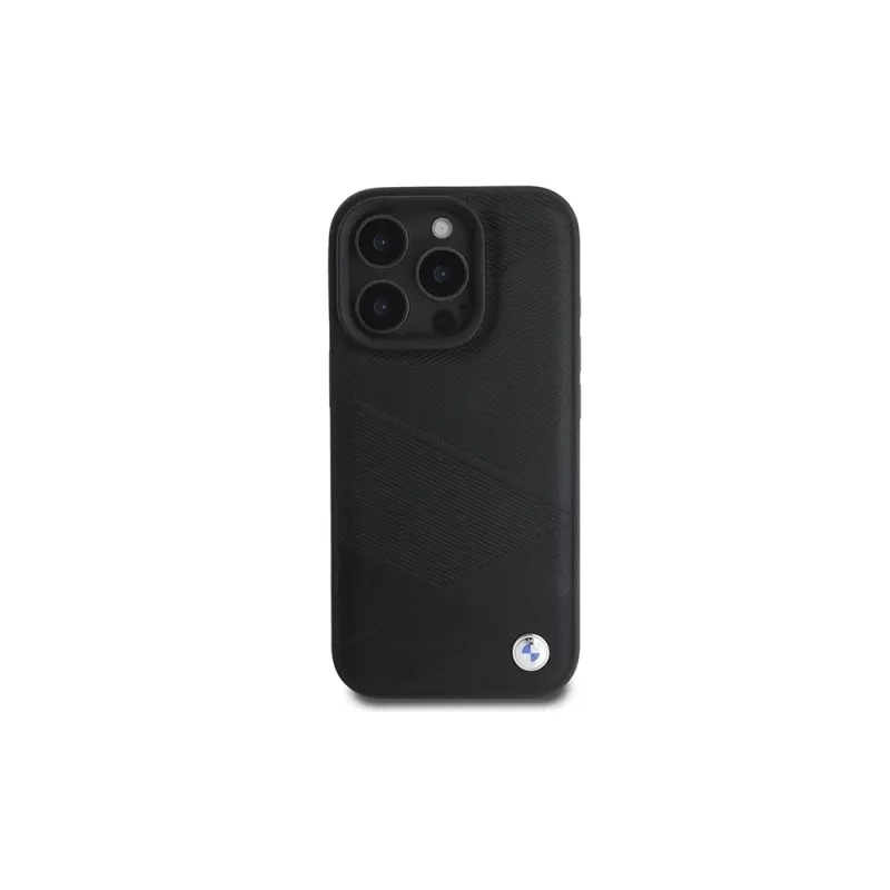 BMW Funda rígida Sign Leather Crossing Lines Pattern para Apple iPhone 16 Pro 6,3