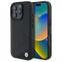 BMW BMHCP16X23RCGPK Funda rígida Sign Leather Crossing Lines Pattern para iPhone 16 Pro Max 6,9 inch - Negro