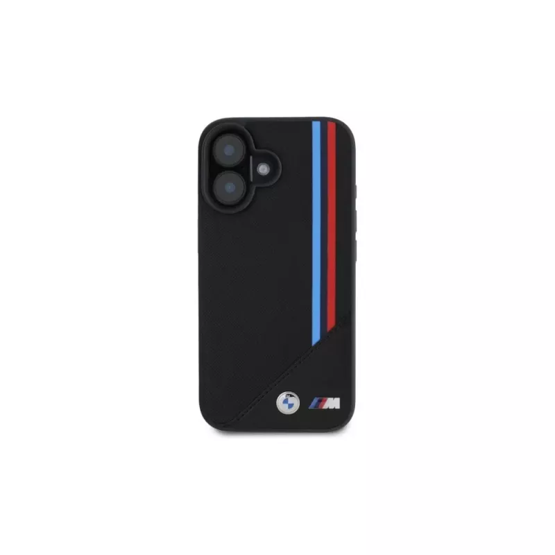 BMW M Funda rígida MagSafe Meshed Tricolor Stripes para iPhone 16 6,1