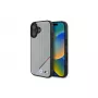BMW M Funda rígida MagSafe Perforated Tricolor Line para Apple iPhone 16 6,1