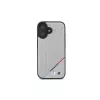 BMW M Funda rígida MagSafe Perforated Tricolor Line para Apple iPhone 16 6,1