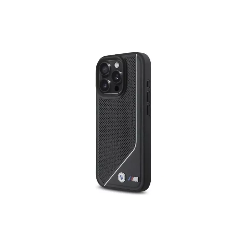 BMW M Funda rígida MagSafe Perforated Twisted Line para iPhone 16 Pro (6,3