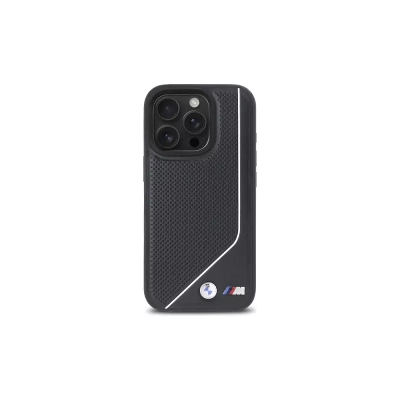 BMW M Funda rígida MagSafe Perforated Twisted Line para iPhone 16 Pro (6,3