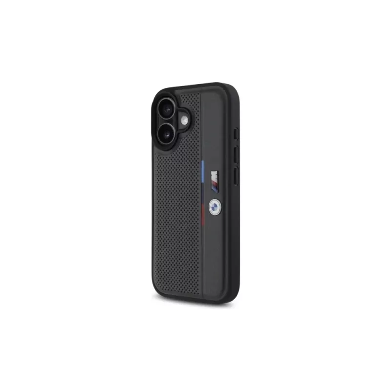 BMW BMHCP16S23PUPVA Funda rígida M Perforated Tricolor Detail Line para iPhone 16 6,1