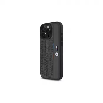 BMW M Funda rígida Perforated Tricolor Detail Line para Apple iPhone 16 Pro Max 6,9