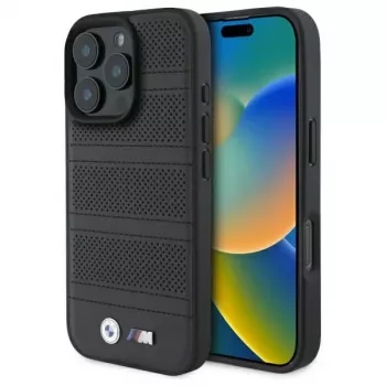 BMW M Funda rígida MagSafe Perforated And Stitched Line para iPhone 16 Pro Max 6,9