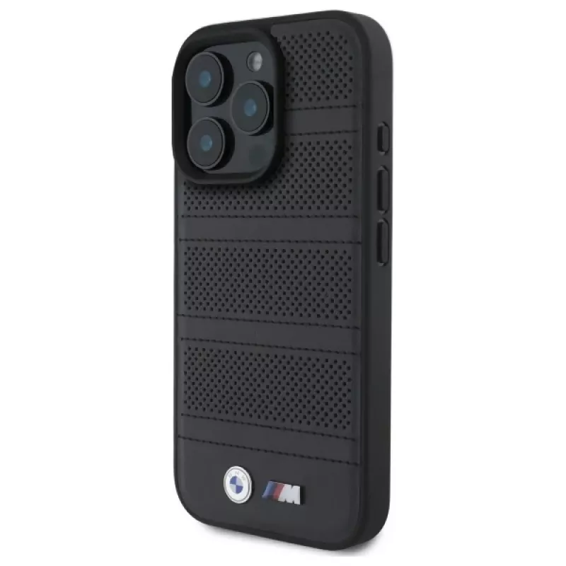 BMW M Funda rígida MagSafe Perforated And Stitched Line para iPhone 16 Pro Max 6,9