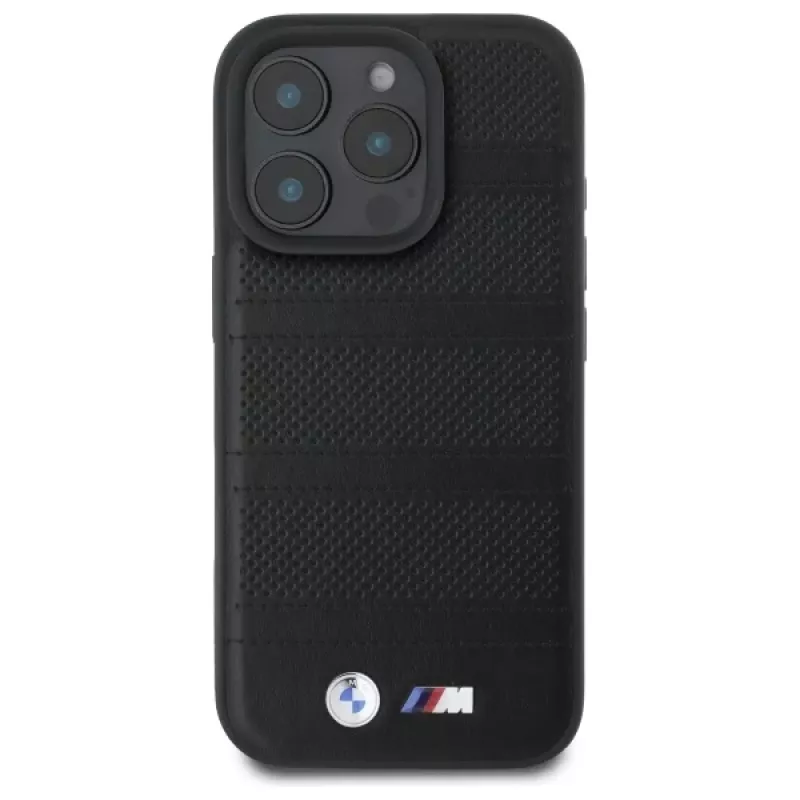 BMW M Funda rígida MagSafe Perforated And Stitched Line para iPhone 16 Pro Max 6,9