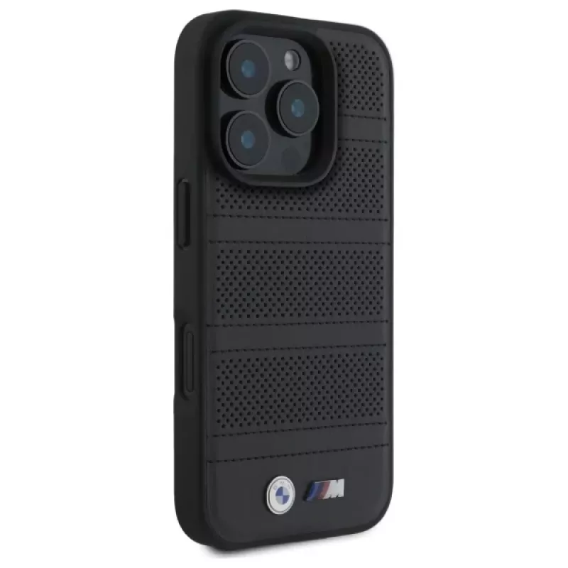 BMW M Funda rígida MagSafe Perforated And Stitched Line para iPhone 16 Pro Max 6,9