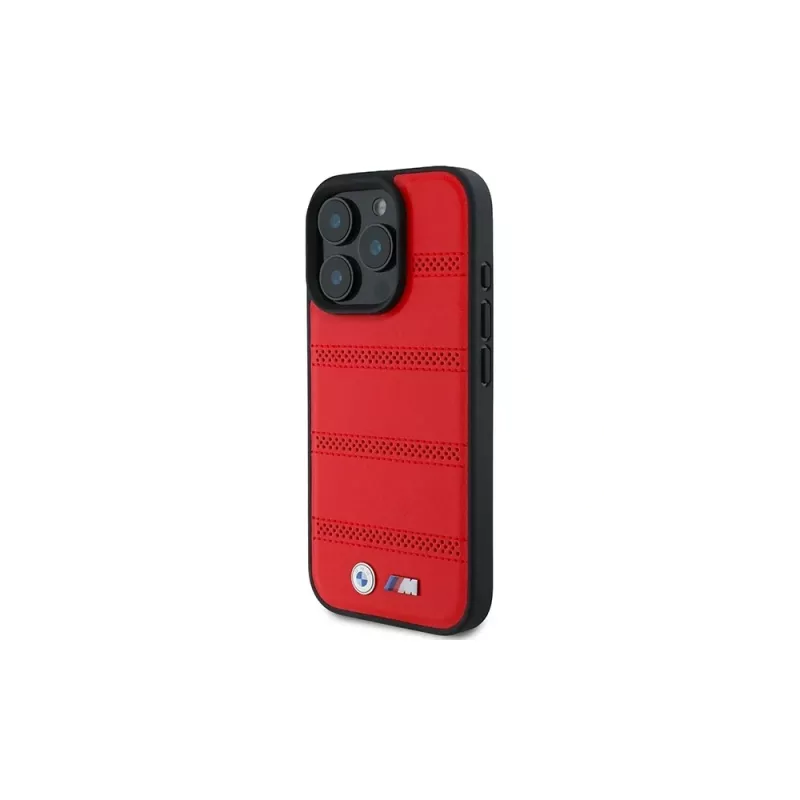 BMW M Collection Perforated and Stitched Line funda rígida para Apple iPhone 16 Pro 6,3