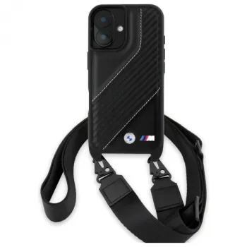 BMW M Edition Funda rígida Carbon Stripe & Strap para iPhone 16 6,1