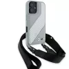 BMW BMHCP16S23PSCCG Funda rígida M Edition Carbon Stripe & Strap para iPhone 16 6,1 inch - Gris