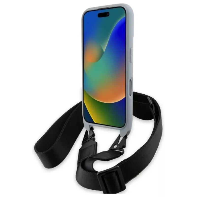 BMW M Edition Funda rígida Carbon Stripe & Strap para iPhone 16 Pro Max 6,9