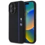 BMW BMHMP16S23SHEB Funda rígida de silicona Hexagon Blue Line MagSafe para iPhone 16 6,1