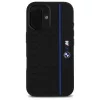 BMW BMHMP16S23SHEB Funda rígida de silicona Hexagon Blue Line MagSafe para iPhone 16 6,1