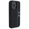 BMW BMHMP16L23SHEB iPhone 16 Pro funda rígida silicona Hexagon Blue Line MagSafe negro