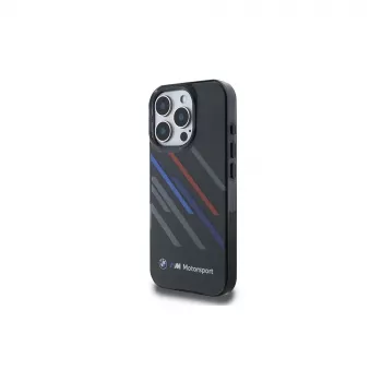 BMW Motorsport IML Random Stripes funda rígida para Apple iPhone 16 Pro 6,3