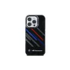 BMW Motorsport IML Random Stripes funda rígida para Apple iPhone 16 Pro 6,3