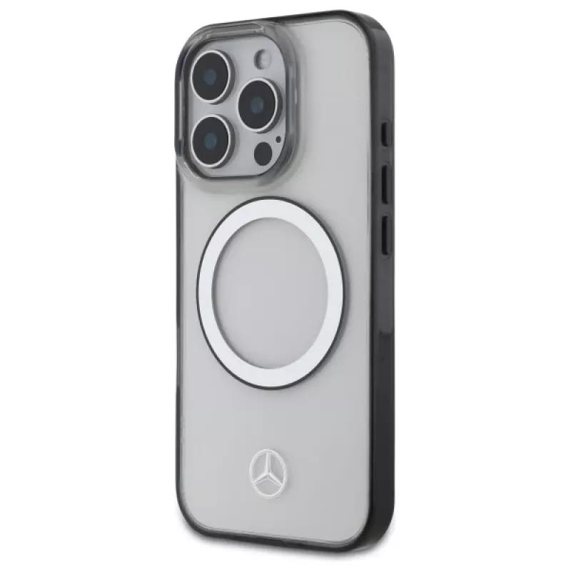 Mercedes-Benz iPhone 16 Pro Max 6,9 inch carcasa rígida transparente con logo impreso y MagSafe
