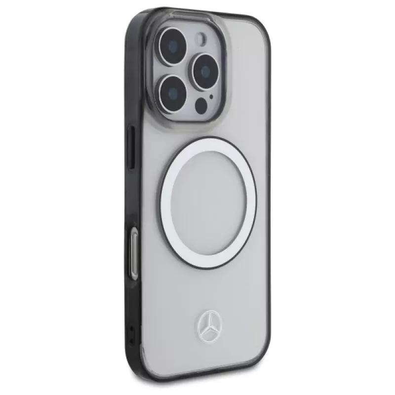 Mercedes-Benz iPhone 16 Pro Max 6,9 inch carcasa rígida transparente con logo impreso y MagSafe