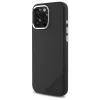 Mercedes-Benz MEHMP16X23SUGDK iPhone 16 Pro Max 6,9 inch carcasa rígida de silicona negra con logo tonal veta de madera MagSafe
