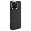 Mercedes-Benz MEHMP16X23SUGDK iPhone 16 Pro Max 6,9 inch carcasa rígida de silicona negra con logo tonal veta de madera MagSafe