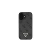 Guess GUHCP16SP4TDSCPK iPhone 16 funda rígida piel logo metálico strass Crossbody negra