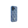 Guess GUHCP16SP4TDSCPB iPhone 16 6,1 inch azul funda rígida piel logo metálico strass Crossbody