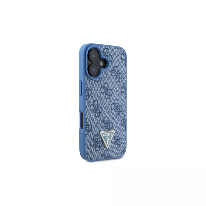 Guess GUHCP16SP4TDSCPB iPhone 16 6,1 inch azul funda rígida piel logo metálico strass Crossbody