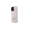 Guess GUHCP16SM4DGPP funda rígida silicona logo strass 4G para Apple iPhone 16 6,1