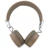 Guess Grained Classic Round Shape auriculares inalámbricos Bluetooth over-ear con ENC, marrón