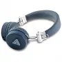 Guess Grained Classic Round Shape auriculares inalámbricos Bluetooth over-ear con ENC (azul)